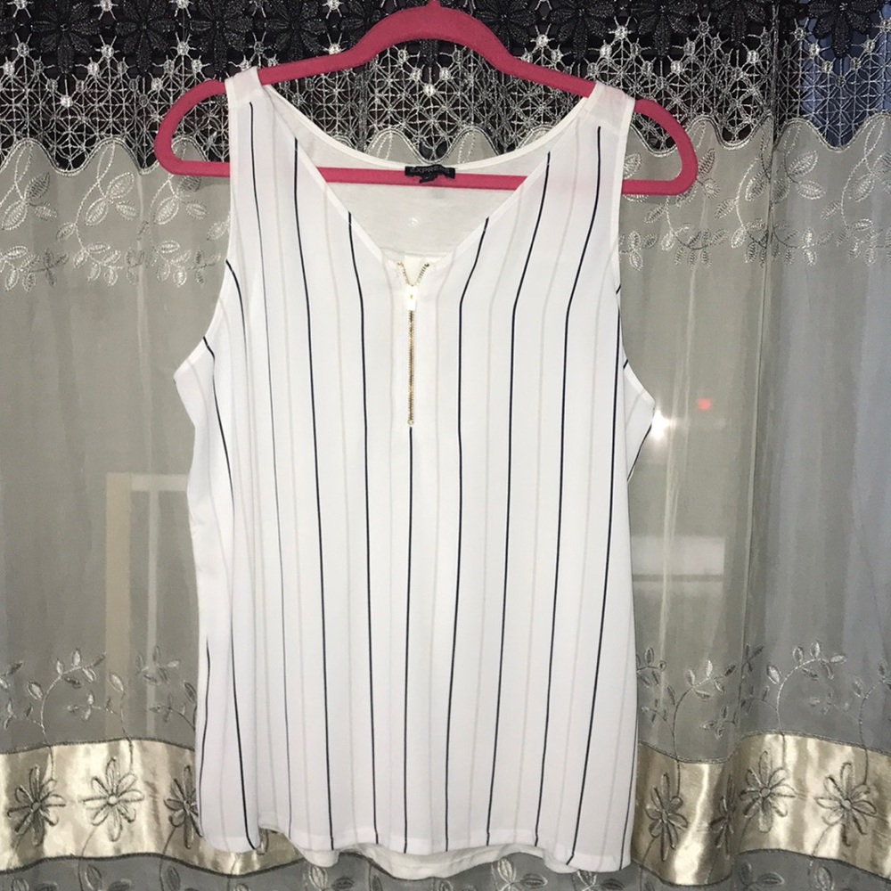 Stripped Zipper Top